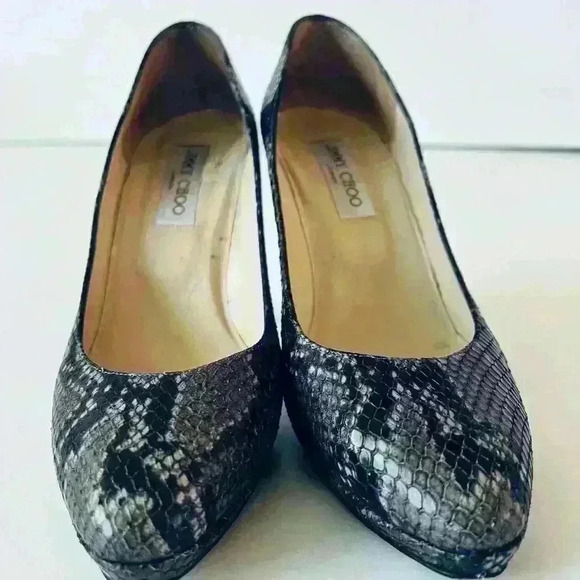Jimmy Choo Snakeskin Animal Print Pumps - Picture 6 of 9